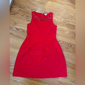 Crewcuts Red Embellished Mini Dress